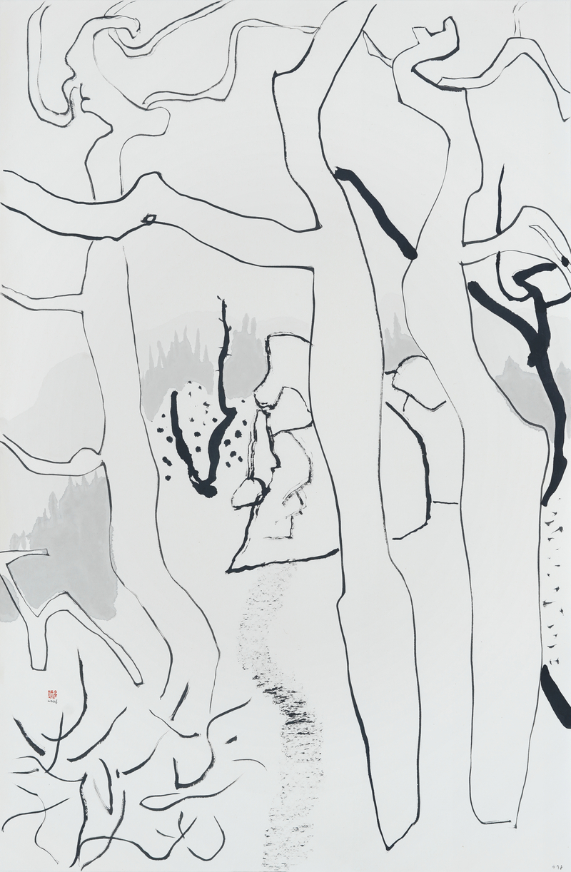장병언, structure landscape 078, ink_on_paper, painting, 2026